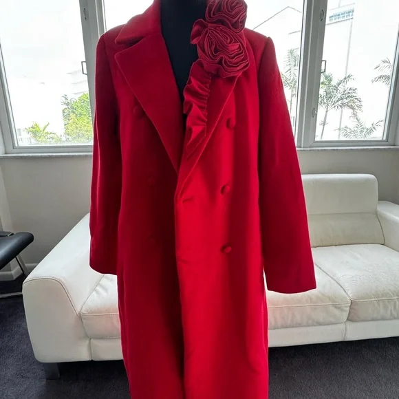 Rosette Mid Length Tailored Coat - Picture 12 of 12